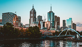 Melbourne cityscape at night