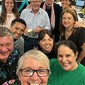 Our team taking a selfie