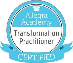 Certified Transformation Practitioner digital badge Allegra Academy