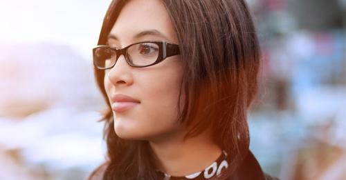Young professional lady facing left