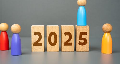 2025 on wooden blocks