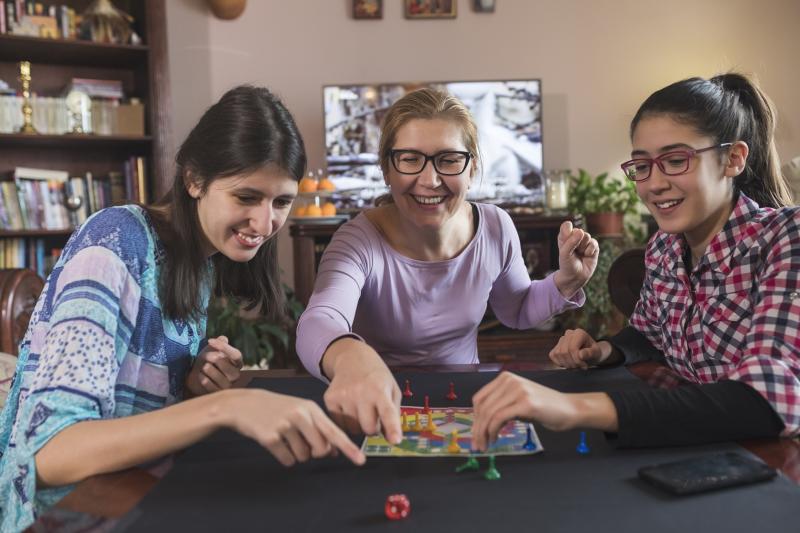 Kids at home playing
