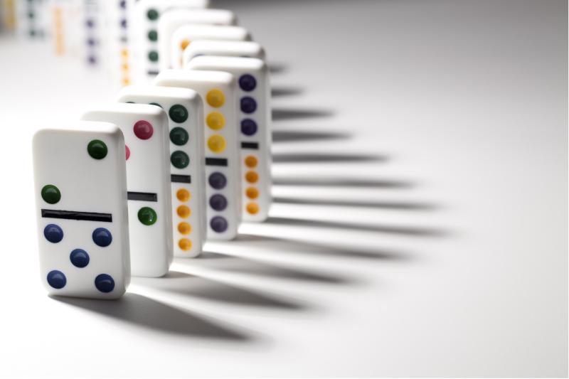 Dominoes in a row