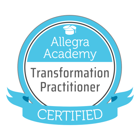 Certified Transformation Practitioner digital badge Allegra Academy